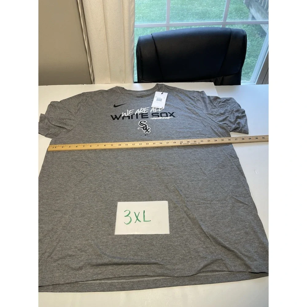 Nike Chicago White Sox Mens We Are All Tri-Blend T-Shirt Big & Tall Charcoal 3XL